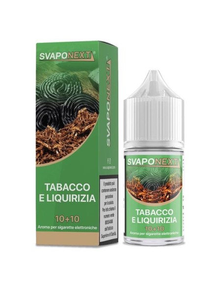 Tabacco e Liquirizia Aroma Mini Shot 10+10 - Svaponext